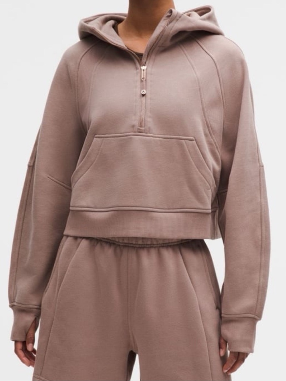 NWT Lululemon Scuba Oversized Half-Zip Hoodie Ashen Rose/Rose Gold size M/L